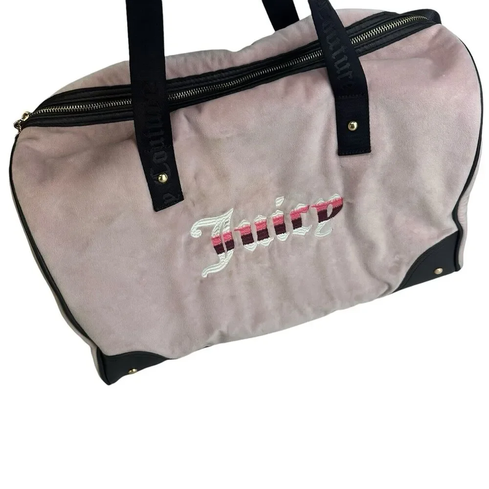 Juicy Couture pink and brown travel bag